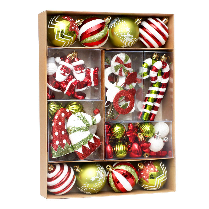 Christmas Decorations 50pcs/set painted Christmas ball set, Christmas tree decoration pendant