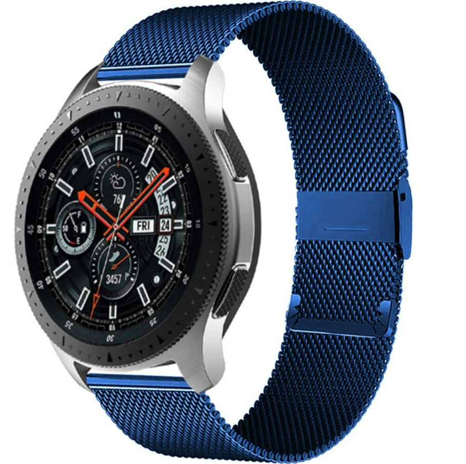 Watch Band Bracelet For Samsung Galaxy Watch 3 for Galaxy Active 2 Strap 42mm Metal Stainless Steel Magnetic 20mm Wrist Strap - Blue_0