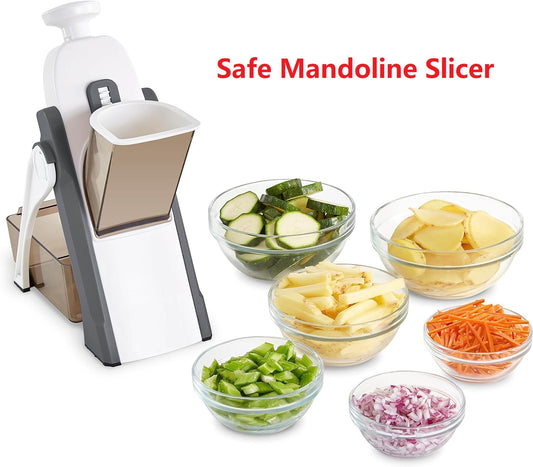 Safe Slice Mandoline for Vegetables, Meal Prep & More with 30+ Presets & Thickness Adjuster