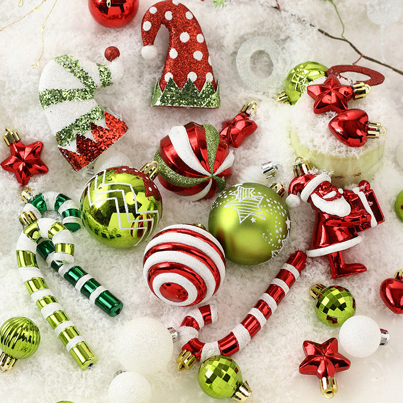 Christmas Decorations 50pcs/set painted Christmas ball set, Christmas tree decoration pendant