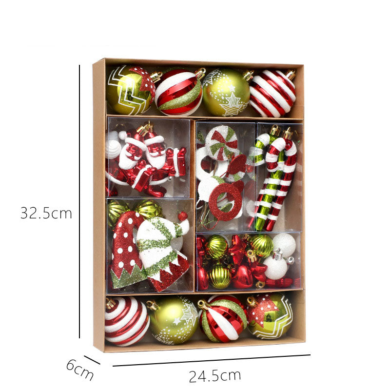 Christmas Decorations 50pcs/set painted Christmas ball set, Christmas tree decoration pendant